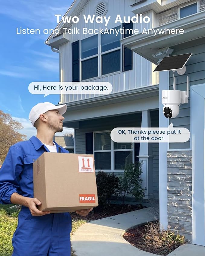 Security Cameras Outdoor Wireless, No Subscription, 4 Cam-Kit, 128G Local Storage HomeBase, 2K Solar Security Camera Wireless System with 360° Pan & Tilt, Color Night Vision, Motion Detection