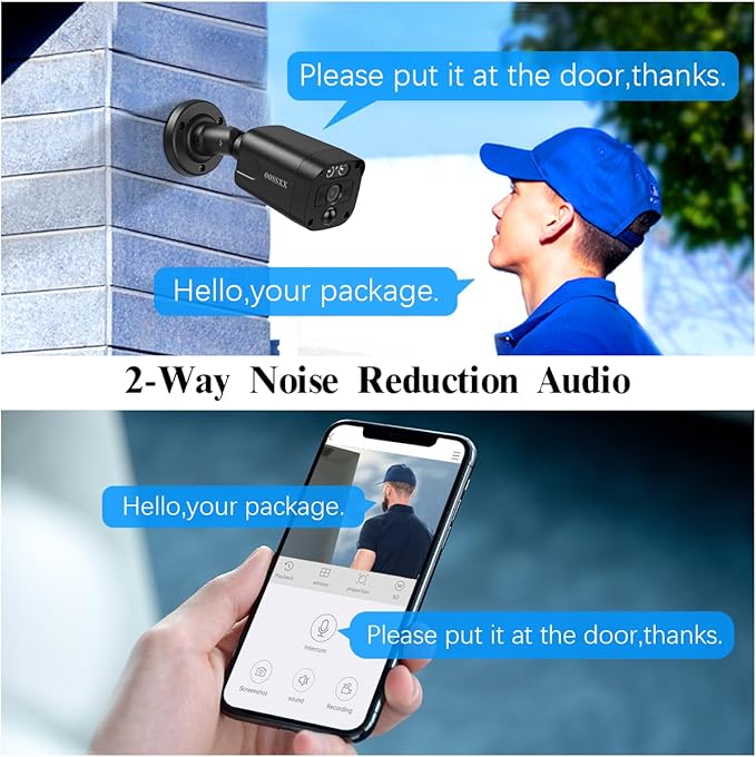 (4K/8.0 Megapixel & 130° Ultra Wide-Angle) 2-Way Audio PoE Outdoor Home Security Camera System Wired Outdoor Video Surveillance IP Cameras System