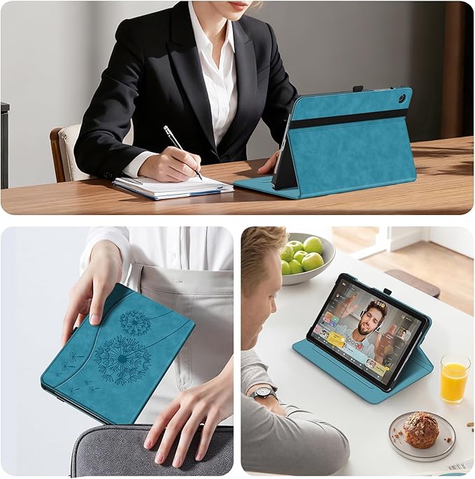 Fintie Case for Samsung Galaxy Tab A9 Plus/A9+ 5G 11 Inch 2023 Model (SM-X210/X216/X218), Multi-Angle Viewing Smart Stand Back Cover with Pocket Auto Wake/Sleep, Dandelion