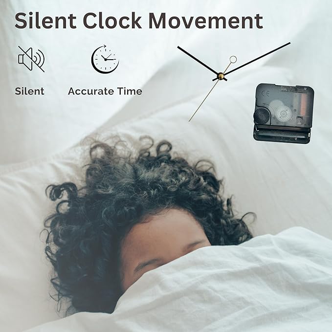 DODEKA Wall Clock Boho Style Circular Layered Design Analog Light Weight Minimalist Home Decoration for Living Room Bedroom Kitchen