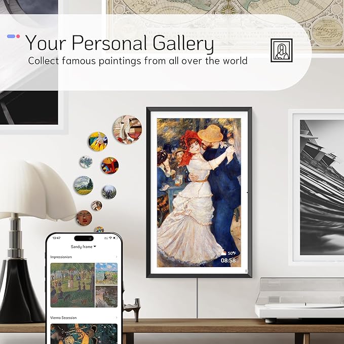 NexFoto 15.6 Inch Touchscreen Digital Picture Frame 64GB, FHD IPS WiFi Digital Photo Frame, Add Photos from Google Photos, Share Photos/Videos via App/USB, Gifts for Christmas/Birthday/Mom, Black