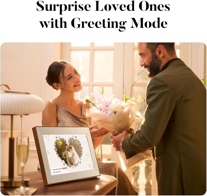 Pexar Starlight 15.6" Digital Picture Frame (Powered by Lexar), A Stunning, Large Anti-Glare Touchscreen with Vibrant Visuals for Gifting, Wedding, 64GB Local Storage, Share Photos/Videos via APP