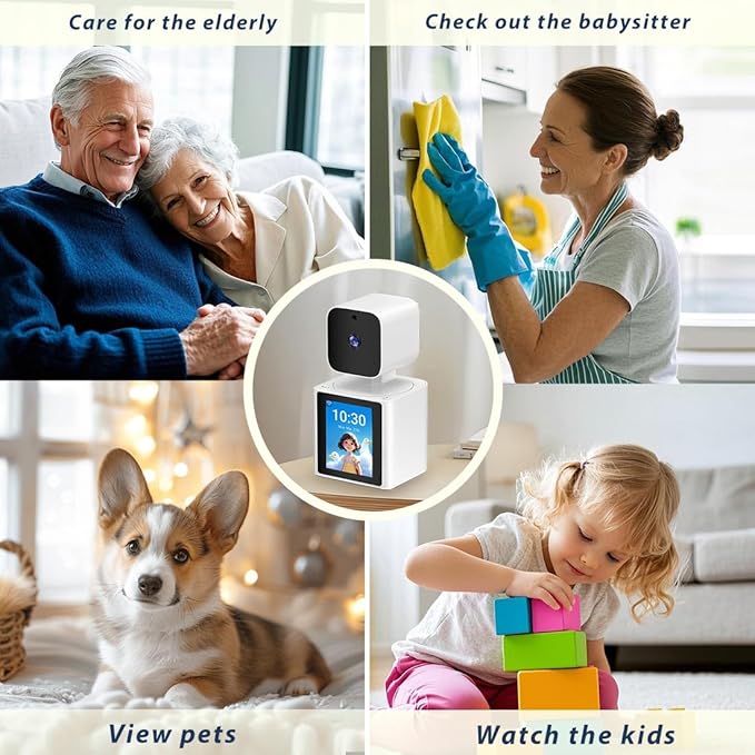 Home Security Camera Indoor,Pet Camera,1080P Dog Camera with Two Way Video,Monitor for Elderly/Baby/Nanny/Pet/Dog with app,Pan/Tilt WiFi Cameras,Night Vision,CS10