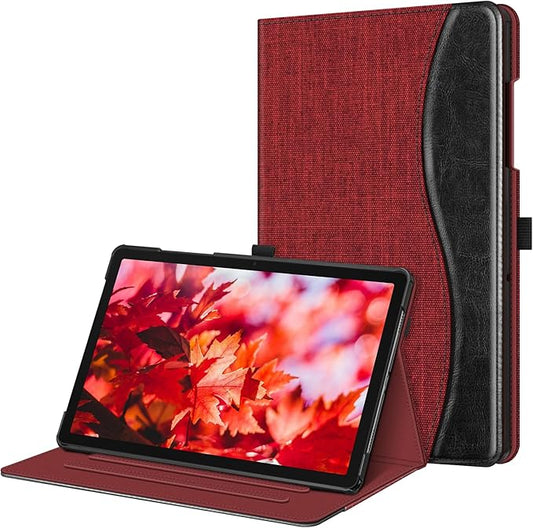 Fintie Case for Samsung Galaxy Tab A9 Plus/A9+ 5G 11 Inch 2023 Model (SM-X210/X216/X218), Multi-Angle Viewing Smart Stand Back Cover with Pocket Auto Wake/Sleep, Wine
