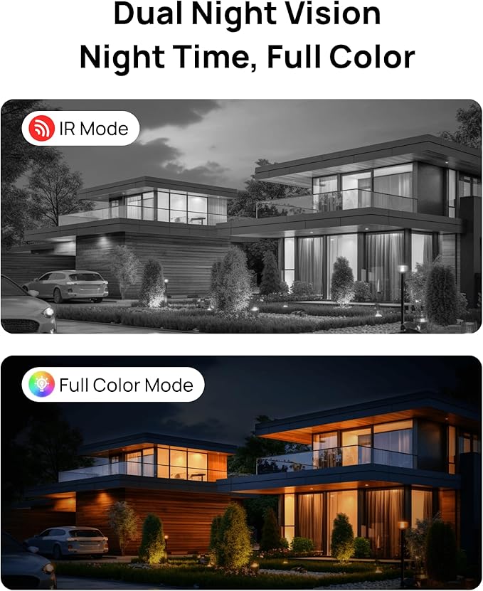 Solar Security Cameras Wireless Outdoor, 3K/5MP PTZ 360° View Battery Powered WiFi Camera for Home surveillance with Motion Tracking, AI Detection, Night vision , 2-Way Audio, IP65, SD/Cloud Storage