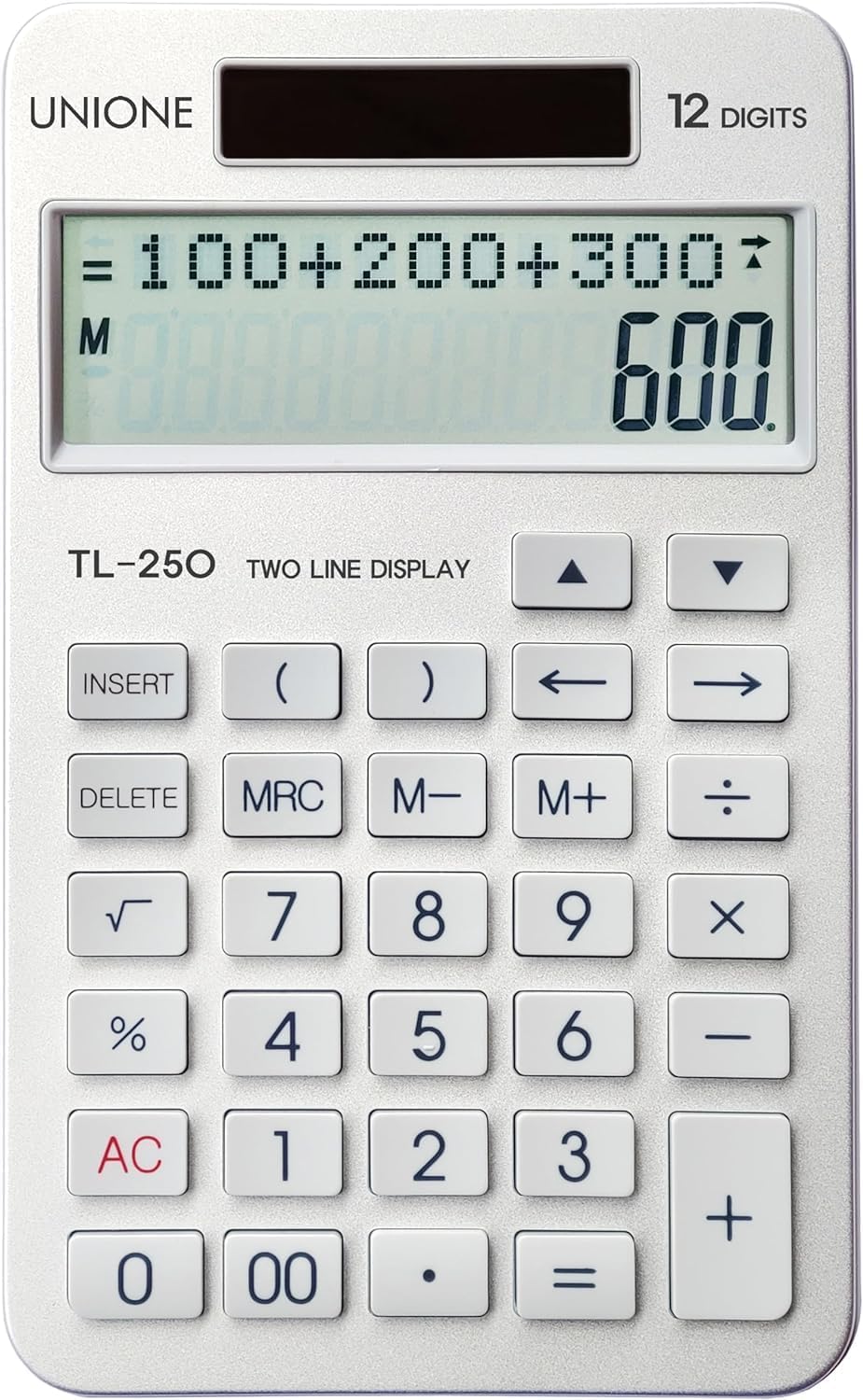 New, Two Line Display, Desktop Calculator. History Function- 30 Memories, Calculator with Large LCD for Home & Office Use, 4.5Ã7 inch (Silver)