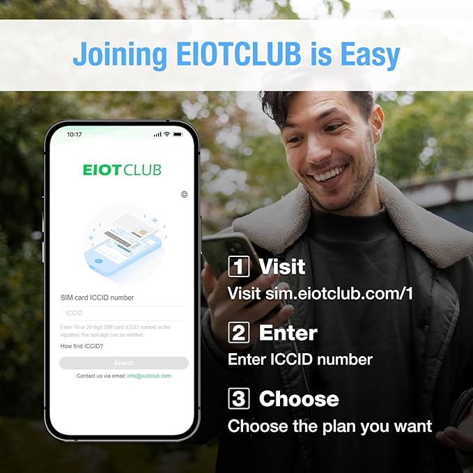 EIOTCLUB SIM Card for Data Only, 5G/4G LTE USA Compatible with Nationwide Networks for Security, Hunting Trail Game Cameras - No Contract Wireless-Triple Cut Size