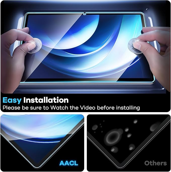 AACL 2-Pack Tempered Glass for All-New Fire Max 11/TM112/ TalphaU Screen Protector 11 Inch (2023, 13th Gen) [Easy Installation][Anti-Scratch]