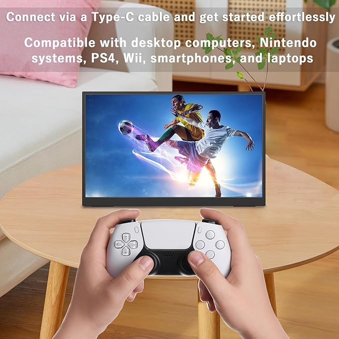 Portable Monitor Touchscreen, 15.6''Laptop Screen Extender, FHD IPS Touch Screen, Travel Monitor with Kickstand & Speaker, HDMI USB C External Monitors for Laptop Phone Computer Xbox Switch