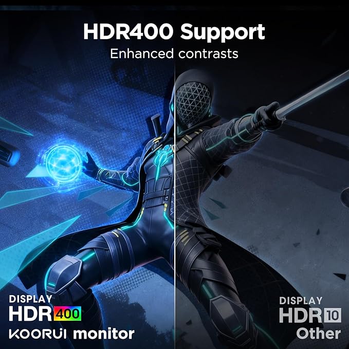KOORUI 34-inch Curved Ultrawide WQHD 3440×1440 Gaming Monitor, 180Hz 1000R- PIP/PBP, 1ms(MPRT), HDR400, DCI-P3 95%, FreeSync Premium, 1 x DP 1.4 & 2 x HDMI 2.0, Tilt Height Swivel Adjustment, 34E6UC