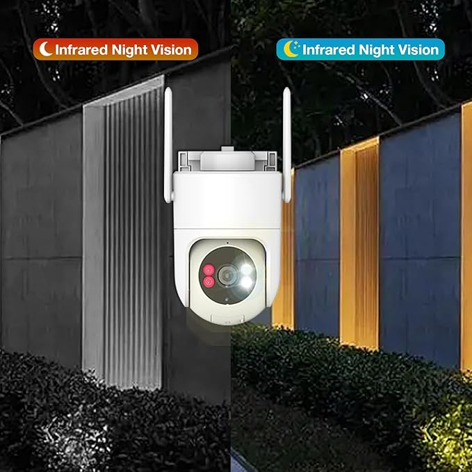 6MP TUYA Security Camera Outdoor, 2.4G/5G WiFi Cameras for Home Security 24/7 Recording, Pan-Tilt 360° View, Auto Tracking & Light Alarm, Color Night Vision,Two-Way Audio, Plug-in cam, IP66/Cloud
