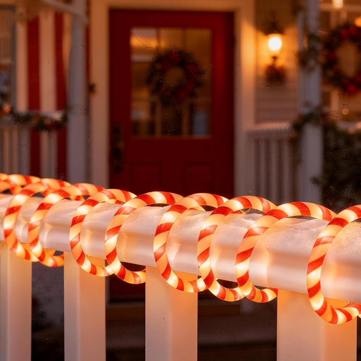 Vigdur LED Rope Lights - 18FT Waterproof Decorative Christmas Lights - 216 LEDs - Red - Model 46286