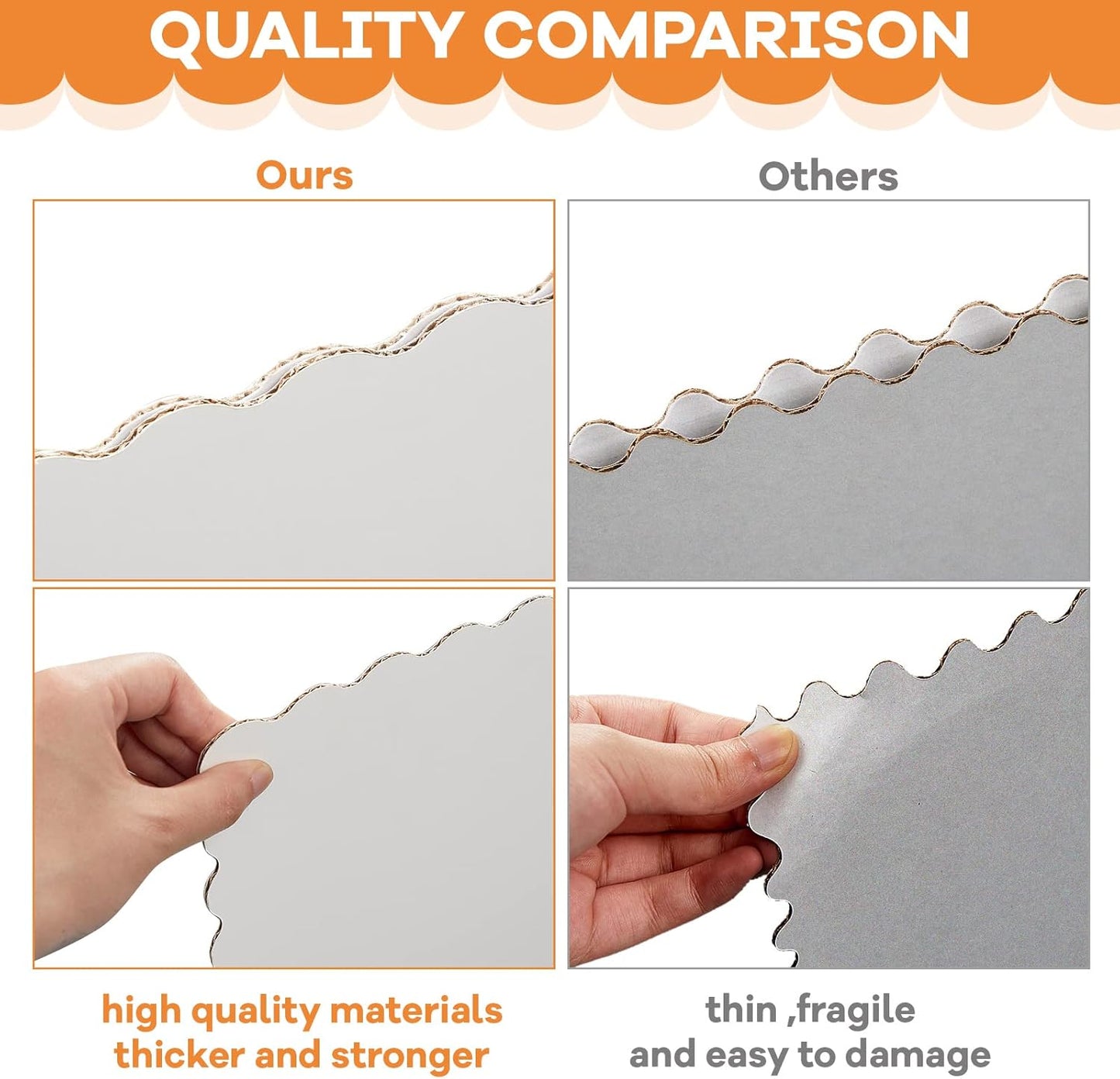 Henoyso 8 Pieces Tri Fold Poster Board Lightweight Fold Presentation Board for Science Fair Display(36 x 48 Inch,White)