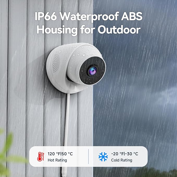 Security Camera System with 500GB HDD, 4pcs Wired Surveillance CCTV Dome Cameras for Indoor Outdoor, 4CH AHD TVI 5MP Lite DVR Recorder, Smart Motion Detection, Night Vision, Waterproof
