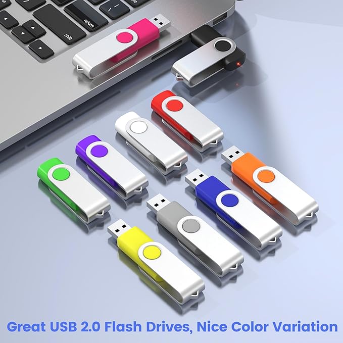 (Not 128GB) ABLAZE 128MB USB Flash Drive 100 Pack, USB 2.0 Thumb Drives Bulk Memory Sticks Pendrives 100PCS (Mixcolors)