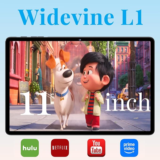 11 Inch Tablet, 2025 Android 15 Tablets with Octa Core, 24GB+256GB, 13+5MP Camera, Electronics Tablets with Widevine L1, 8000mAh Battery, 5G WiFi, GPS, HD IPS Display, 1TB Expand, BT 5.0 -Metal Black