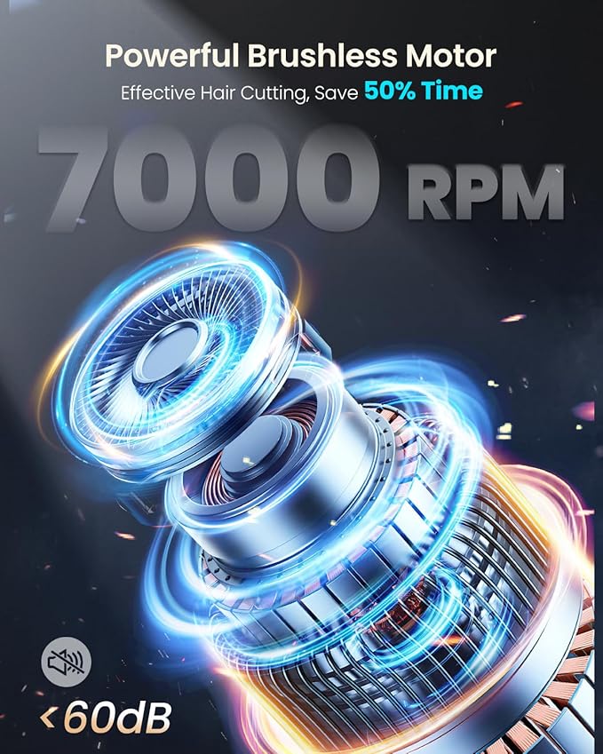 Professional Hair Clippers Set for Men - Afloia Premium Haircut Clipper&Trimmer Kit with High Torque Brushless Motor & DLC Coated Detachable Blade& Charging Stand, Gifts for Men Husband Dad
