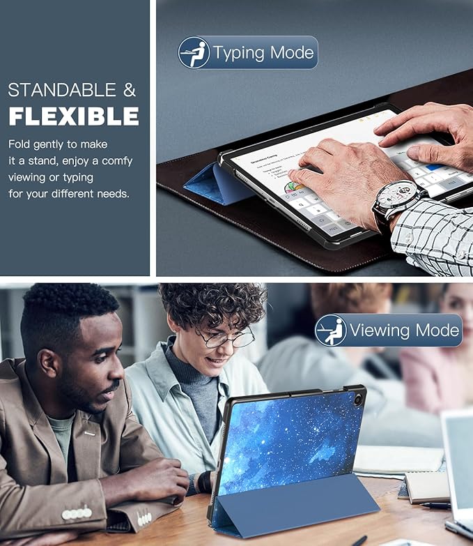 TiMOVO Case for Samsung Galaxy Tab A9+/A9 Plus 11 Inch 2023, Slim Lightweight Stand Hard Back Shell Protective Cover for Galaxy Tab A9+ Tablet SM-X210/X216/X218, Auto Wake/Sleep, Blue Starry Sky