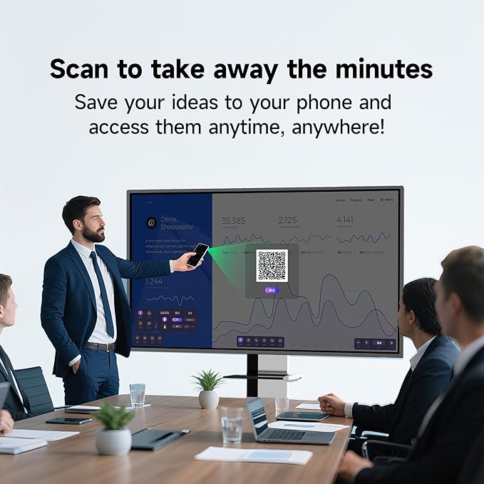 65 Inch Smart Board, Interactive Whiteboard, 4K UHD Touch Screen Digital Board, Digital Electronic Smartboard for Classroom,Office & Conference Rooms,Open App Ecosystem(Board & Wall Mount Only)