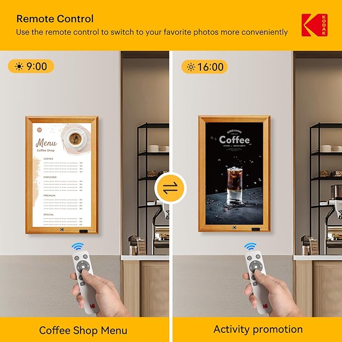 KODAK 23.8" X-Large WiFi Digital Picture Frame - 1920x1080 FHD IPS Display with 32GB Storage, Auto-Rotate, Remote Control, Wall Mountable, Compatible with Alexa, for Family