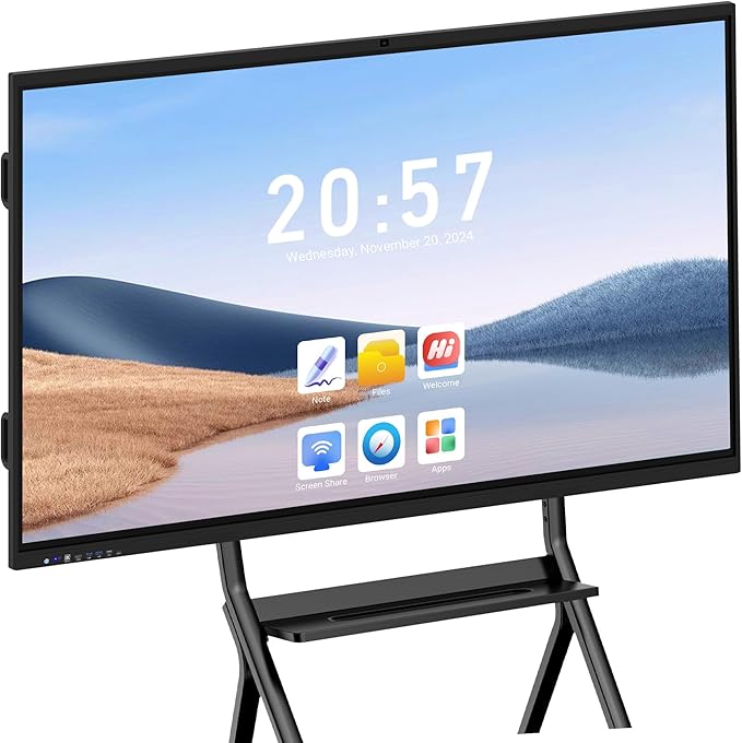 Chabatree Smart Board,55" UHD Touch Interactive Whiteboard, Digital Smart Boards Electronic Smart Whiteboard 4K Touchscreen for Classroom Home Office Studio (Wall Mount Included)
