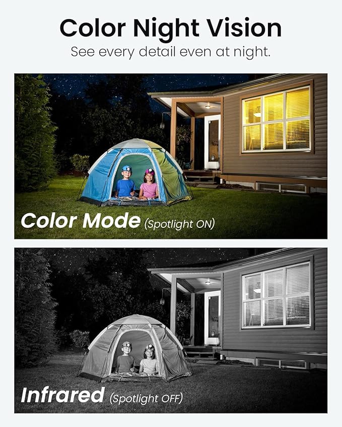 DEKCO 2Packs, 2K WiFi Outdoor Security Cameras Pan-Tilt 360° View, 3MP Surveillance Cameras with Motion Detection and Siren, 2-Way Audio, Full Color Night Vision, Waterproof