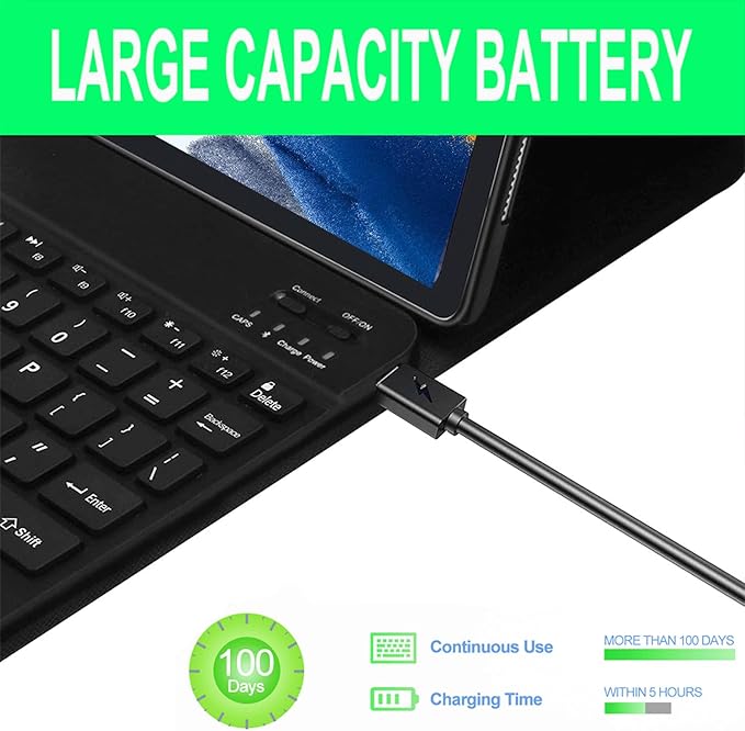 Keyboard case for Samsung Galaxy Tab A11 Plus / A9 Plus 11 inch, Bluetooth Backlit A9+ Keyboard Case with S Pen Holder for A11+ 11", Blue