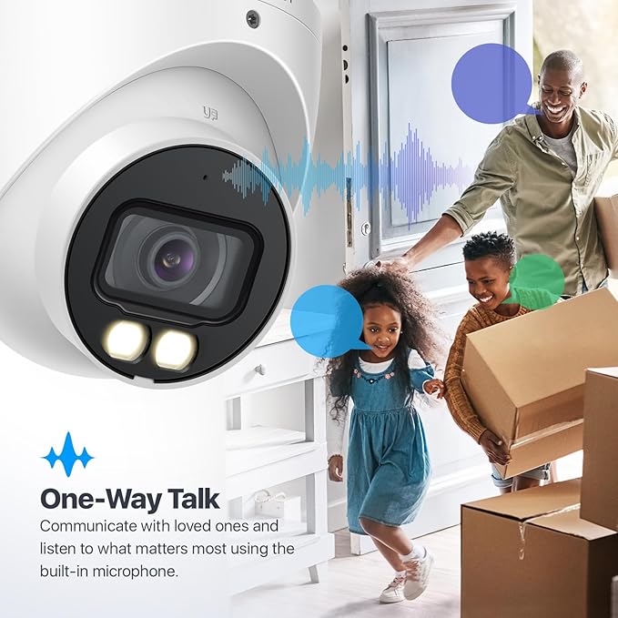 Amcrest Night Color Turret Analog Camera w/ 131ft Full Color Nightvision, Security Camera Outdoor for CCTV DVR, Built-in Microphone, 127° FOV, 2MP@30fps AMC-NC-1080TC28-W-V3