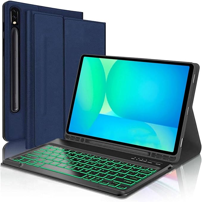 Keyboard Case for Samsung Galaxy Tab 10 FE Plus 13.1inch, S10 FE+ Smart Keyboard Case Magentic Keyboard Cover with S-Pen Holder, Blue