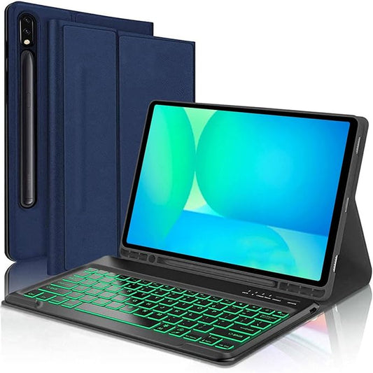 Keyboard Case for Samsung Galaxy Tab 10 FE Plus 13.1inch, S10 FE+ Smart Keyboard Case Magentic Keyboard Cover with S-Pen Holder, Blue