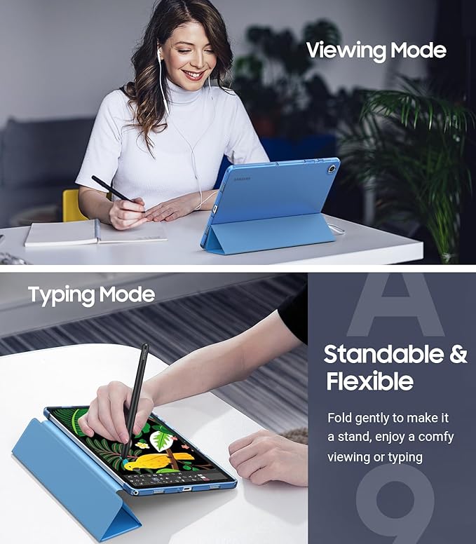 TiMOVO Case for Samsung Galaxy Tab A9+/A9 Plus 11" 2023, Slim Soft TPU Translucent Frosted Back Protective Cover for Galaxy Tab A9+ Tablet SM-X210/X216/X218, Auto Wake/Sleep, Gentian Blue
