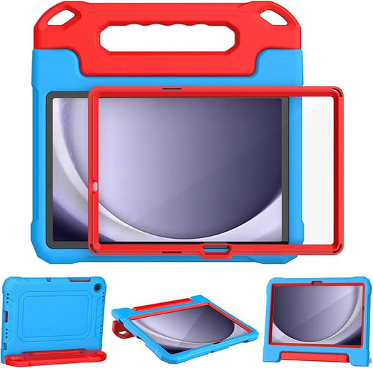 YIHE Kids Case for Samsung Galaxy Tab A11 Plus 2025 & A9 Plus 2023 11 Inch, Shockproof Handle Stand Cover with Built-in Screen Protector, Blue&Red