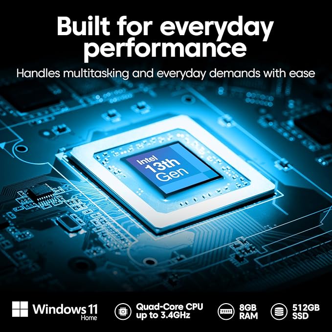 Fusion5 10.1" Windows 11 Full HD Rugged Tablet PC - Intel 13th Gen - FWIN232 PRO N5 Ultra Slim Windows Tablet Computer - 8GB RAM, 512GB SSD, 10 Inch, 5G WiFi, HD Webcam, Micro HDMI, Expandable Storage