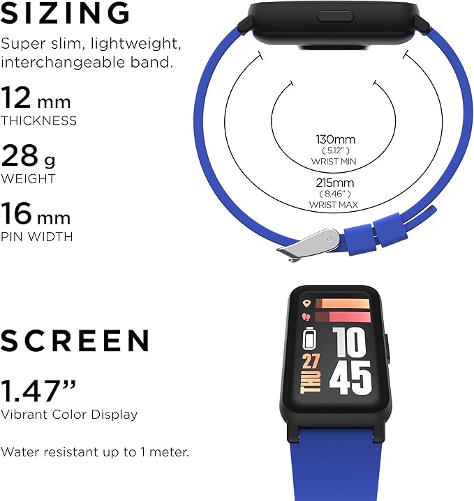 iTouch Active 4 Smartwatch Fitness Tracker – 1.47” Display, IP68 Water Resistant, 96 Sport Modes, Heart Rate & Activity Tracking, GPS, Pedometer, 100+ Watch Faces – for Android & iOS