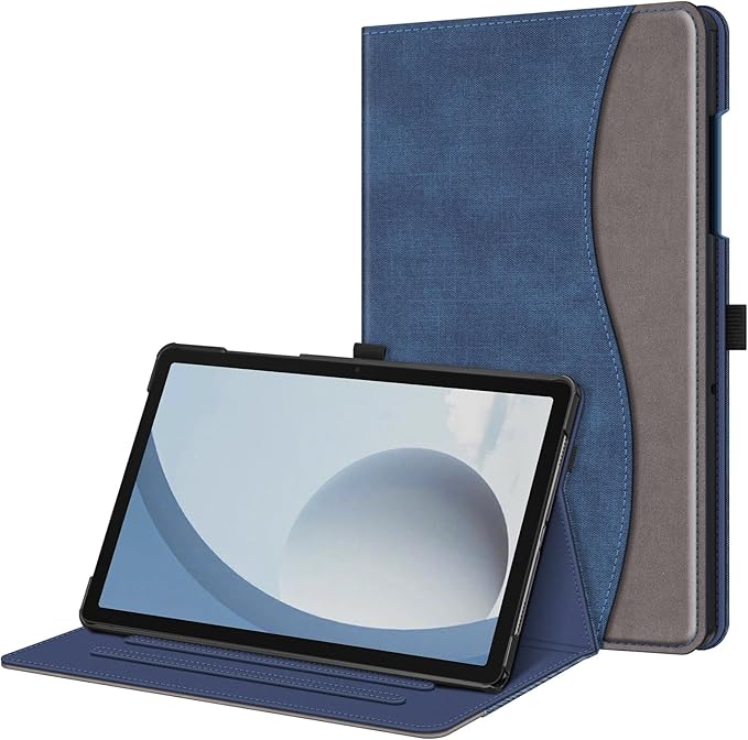 Fintie Case for Samsung Galaxy Tab A9 Plus/A9+ 5G 11 Inch 2023 Model (SM-X210/X216/X218), Multi-Angle Viewing Smart Stand Back Cover with Pocket Auto Wake/Sleep, Denim Indigo