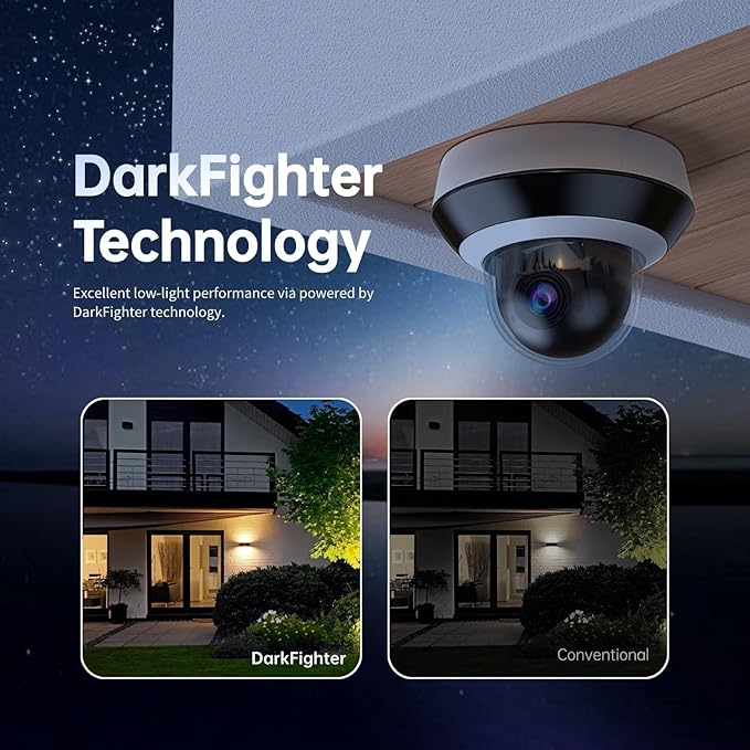 DS-2DE2A404IW-DE3,Hik 4MP PTZ PoE Camera Outdoor, 4X Optical Zoom, 16X Digital Zoom, 355° Pan & 90° Tilt, IP66, IK10,H.265+,DarkFighter (2.8-12MM) Lens International Version Fully Upgrade-able