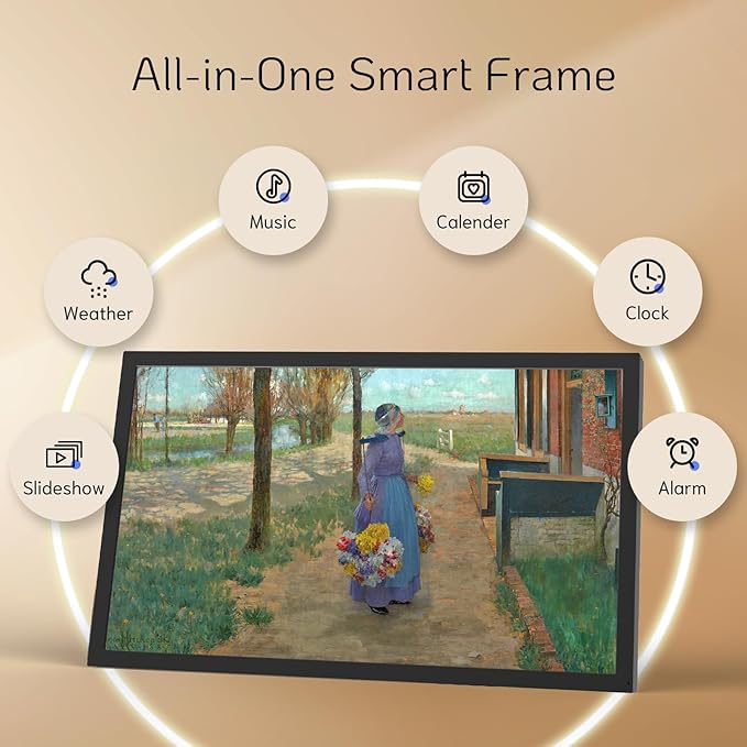NexFoto 32 Inch Digital Picture Frame 64GB, Extra Large Digital Photo Frame 1920x1080 IPS FHD, Remote Control, Easy to Share Photos/Videos via App/USB/Email, Gifts for Mom Christmas, Black