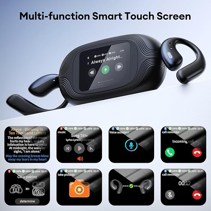 PAXA Ai Translator Earbuds 3-in-1 135 Language Translator Earbuds Bluetooth 5.4 Translation Headphones 4 Translation Modes Long Battery Life for Business Travelling,Black