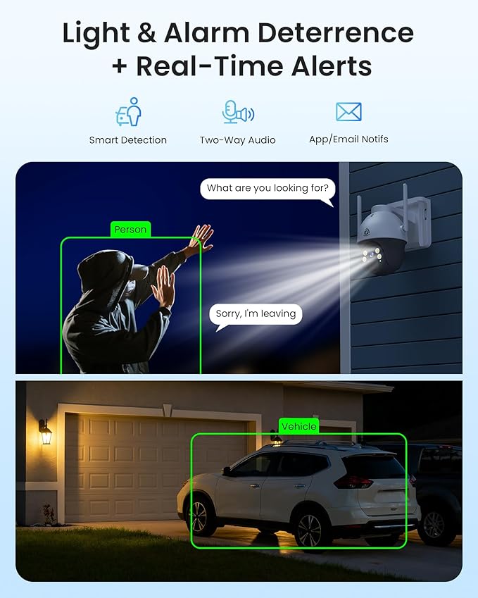 No WiFi Security Camera with 4G LTE SIM Card, Wireless Outdoor Cellular Security Camera, 2K Color Night Vision, Solar Powered, 360° Live View, PIR Motion Sensor, Pecfect for Farm & RV