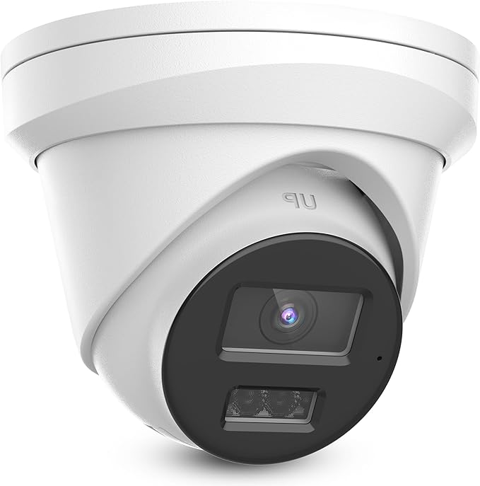 Real HD 12MP PoE IP Turret Security Camera Outdoor Wide Angle 113 Degree, IP67, Support 512G Micro-SD(NOT Included), Plug and Play with K and M Series 12MP NVR