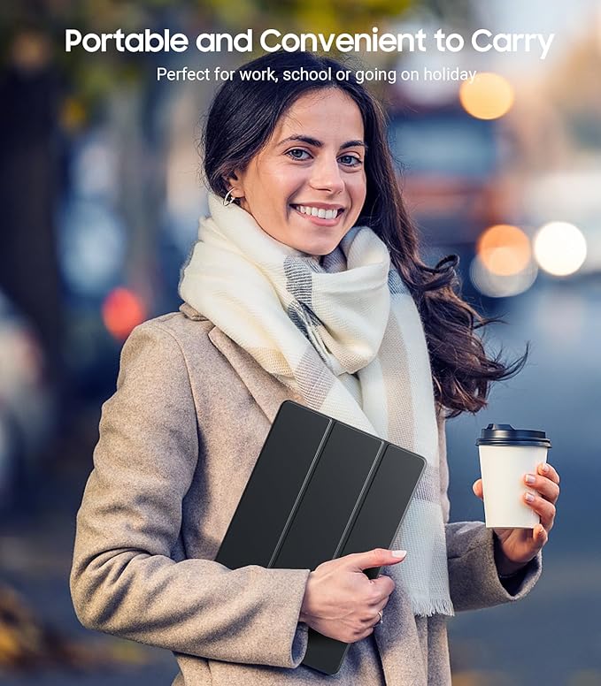 TiMOVO Case for Samsung Galaxy Tab A9+/A9 Plus 11" 2023, Slim Soft TPU Translucent Frosted Back Protective Cover for Galaxy Tab A9+ Tablet SM-X210/X216/X218, Auto Wake/Sleep, Black