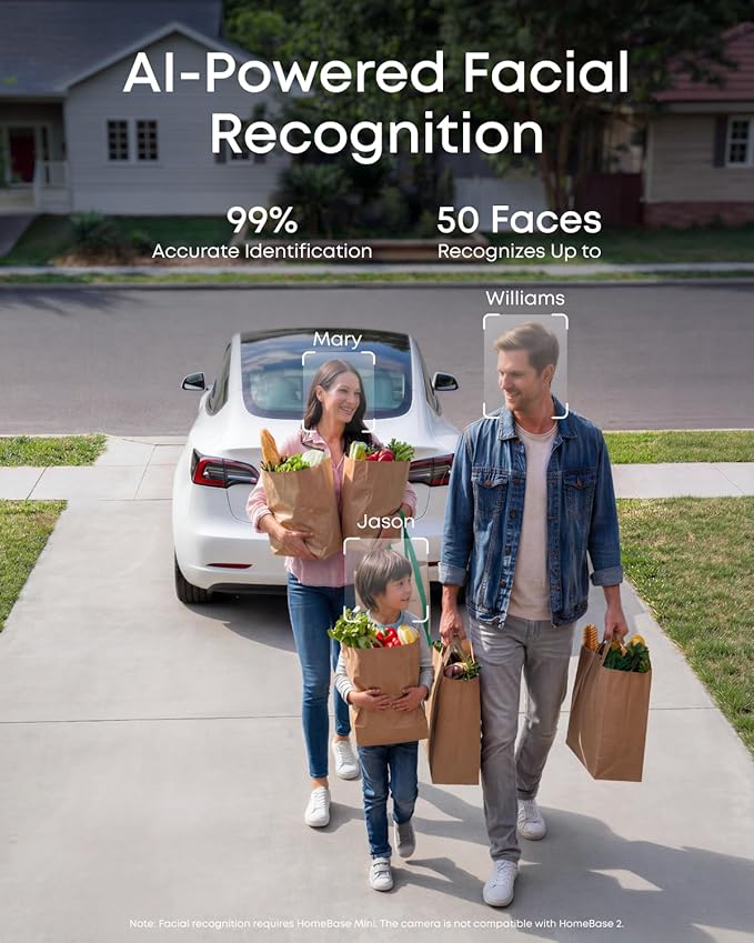 eufy Security eufyCam C35 4-Cam Kit, Wireless Security Indoor/Outdoor Camera, Magnetic Mount, Color Night Vision, Local Storage, No Monthly Fee, IP67, Facial Recognition, Solar Panel Compatible, Black