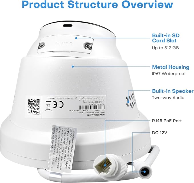 4K Outdoor Turret PoE Camera - 8MP Active Deterrent IP Camera w/Smart Color Night (98ft), 2-Way Audio, Human/Vehicle Detection, Full Metal IP67, 127° Wide Angle, 120dB WDR, Hik-Connect/SADP