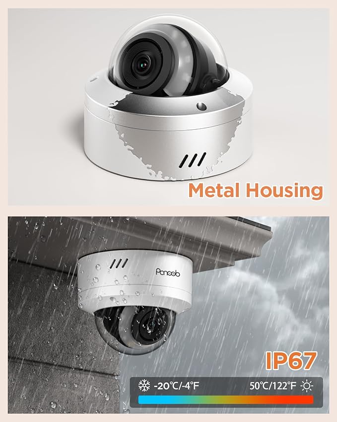 16 Channel PoE Security Camera System, 16Pcs 5MP Wired IK10 Vandal Dome Camera Outdoor, Human Detection, Smart Color Night Vision, 2 Way Audio, 4K NVR 4TB HDD for 24-7 Recording, PD54Y1616-5M