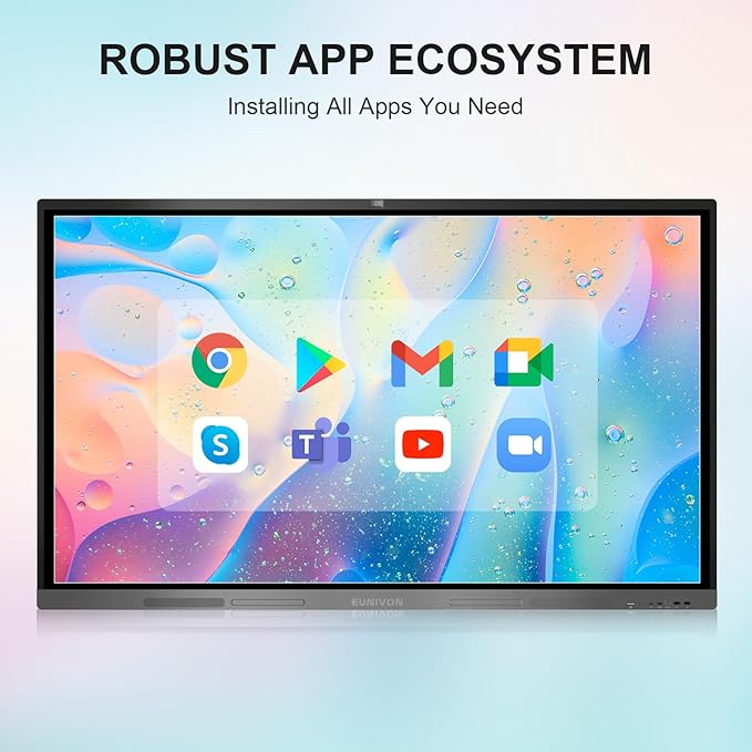 Interactive Whiteboard, 65'' 4K UHD Smart Whiteboard, Interactive Touch Screen Smartboard, Smart Board for Classroom and Business (Wall Mount Included)