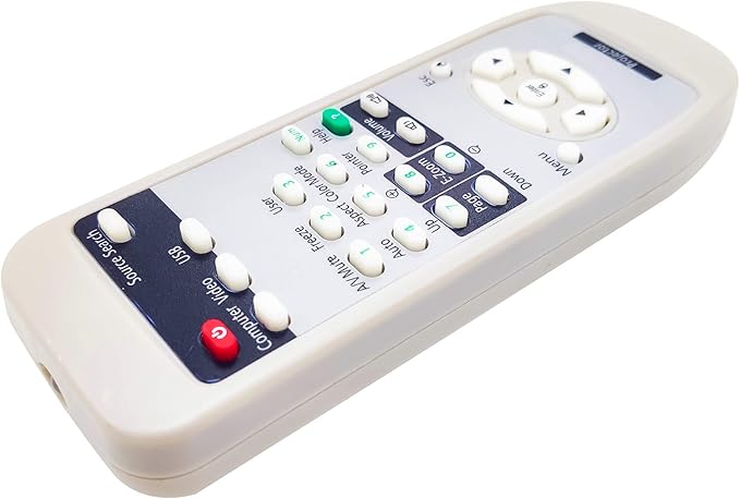1515068 Projector Remote Control for Epson EB-X9, EH-TW420, EH-TW450, EX31, EX3200, EX51, EX5200, EX71, EX7200, PowerLite 1220/1260/ 79/ Home Cinema 705HD/ S10+/ S7/ S9/ W10+/ W7/ X9, VS200