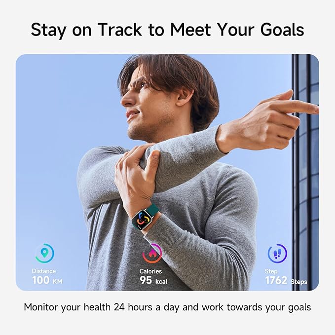 Smart Watch for Men Women, 1.85" HD Smartwatch Compatible iPhone/Samsung/Android (Answer/Make Calls), 100+ Sport Modes Fitness Tracker with Heart Rate/Sleep/SpO2 Monitor, IP68 Waterproof