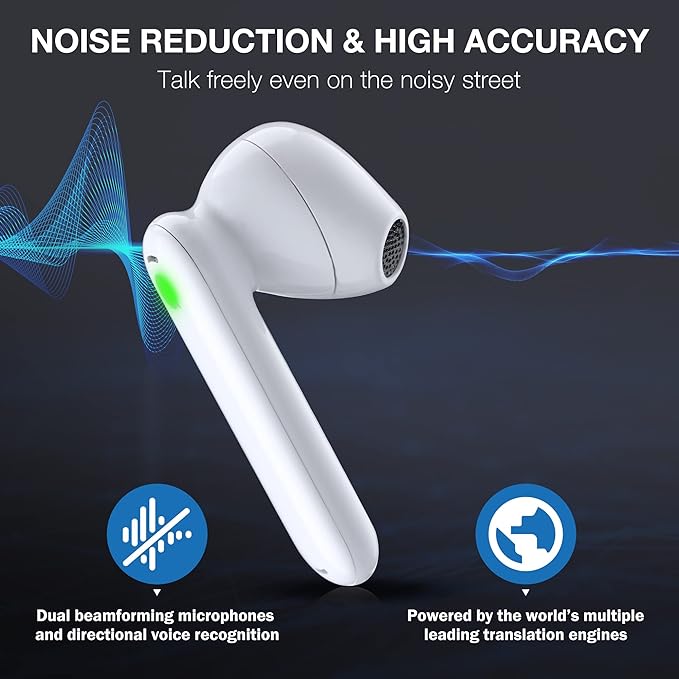 Timekettle WT2 Edge W3 Translator Device,Bidirection Simultaneous Translation, Translator Earbuds with 40 Languages, Real time Translator,Fast Reaction with Revolutionary Al Tech, Online Version