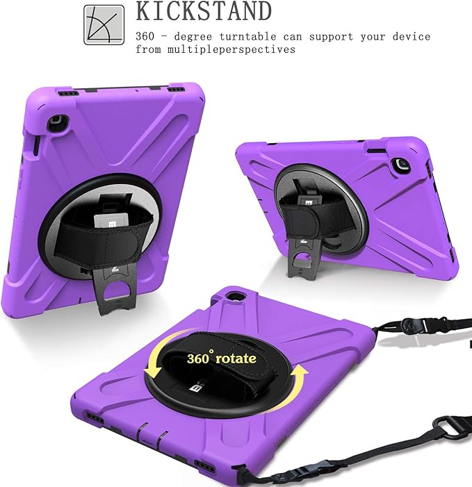 BRAECN for Samsung Galaxy Tab S5e Case 10.5 inch 2019, Heavy Duty Shockproof Case with 360 Rotating Kickstand/Hand Strap&Shoulder Strap for Galaxy Tab S5e 10.5‘’ Tablet SM-T720/SM-T725