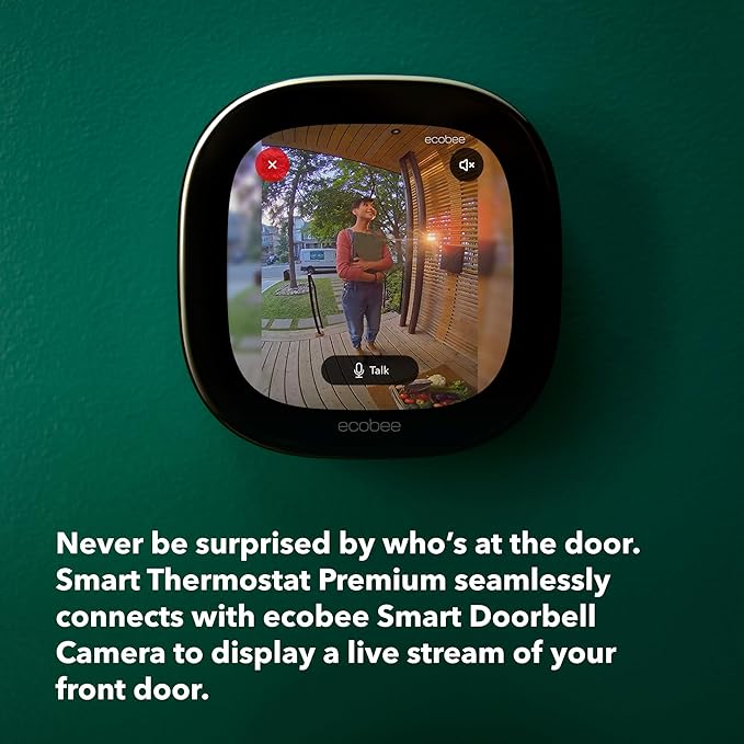 ecobee Smart Video Doorbell Camera (Wired) - with Industry Leading HD Camera, Smart Security, Night Vision, Person and Package Sensors, 2-Way Talk, and Video & Snapshot Recording